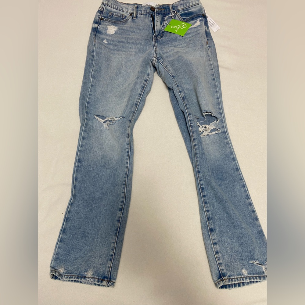 Sam Edelman high rise slim distressed jeans